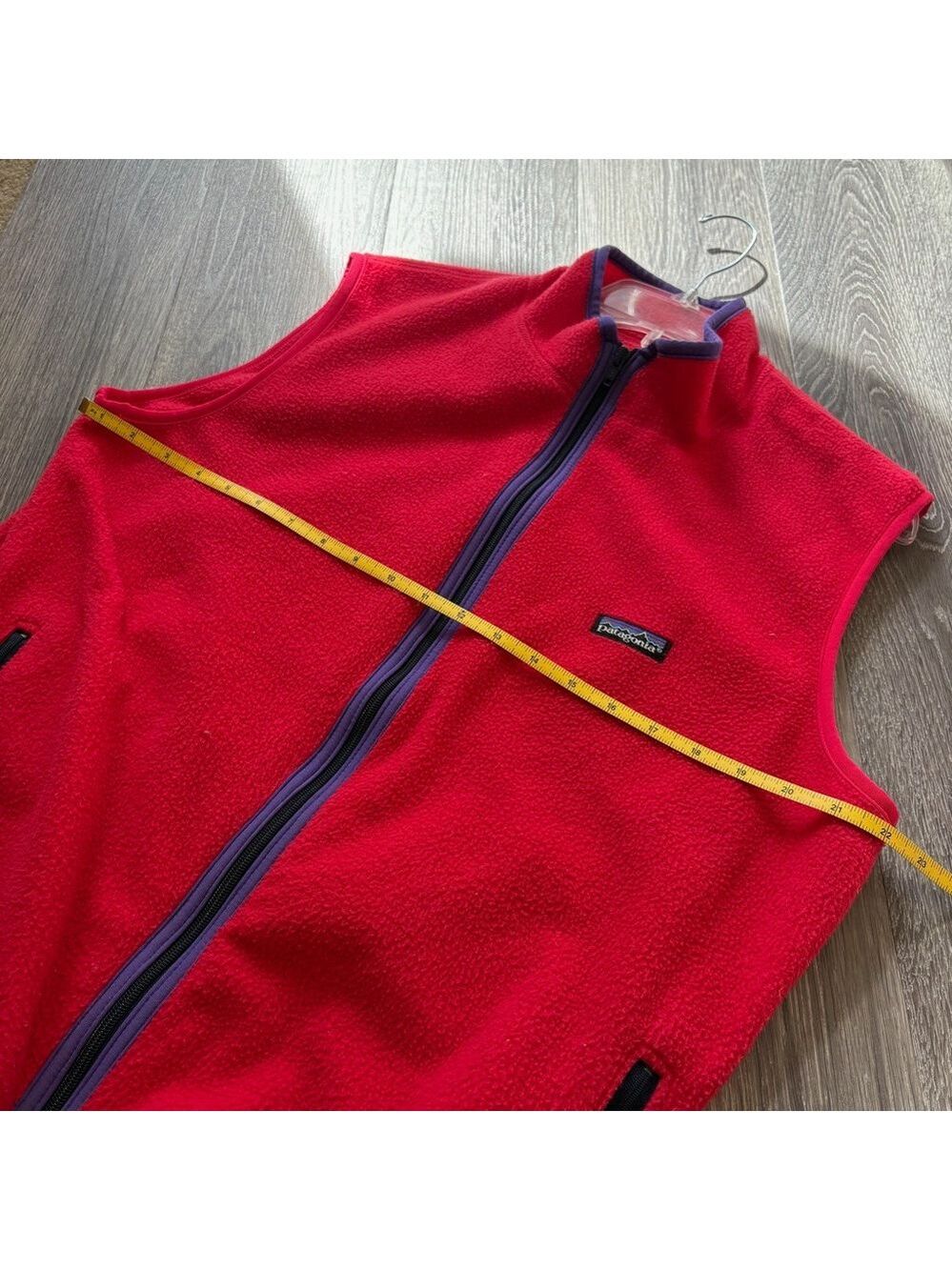 Patagonia Synchilla Red and Purple Fleece Vest Size XL - Picture 6 of 6